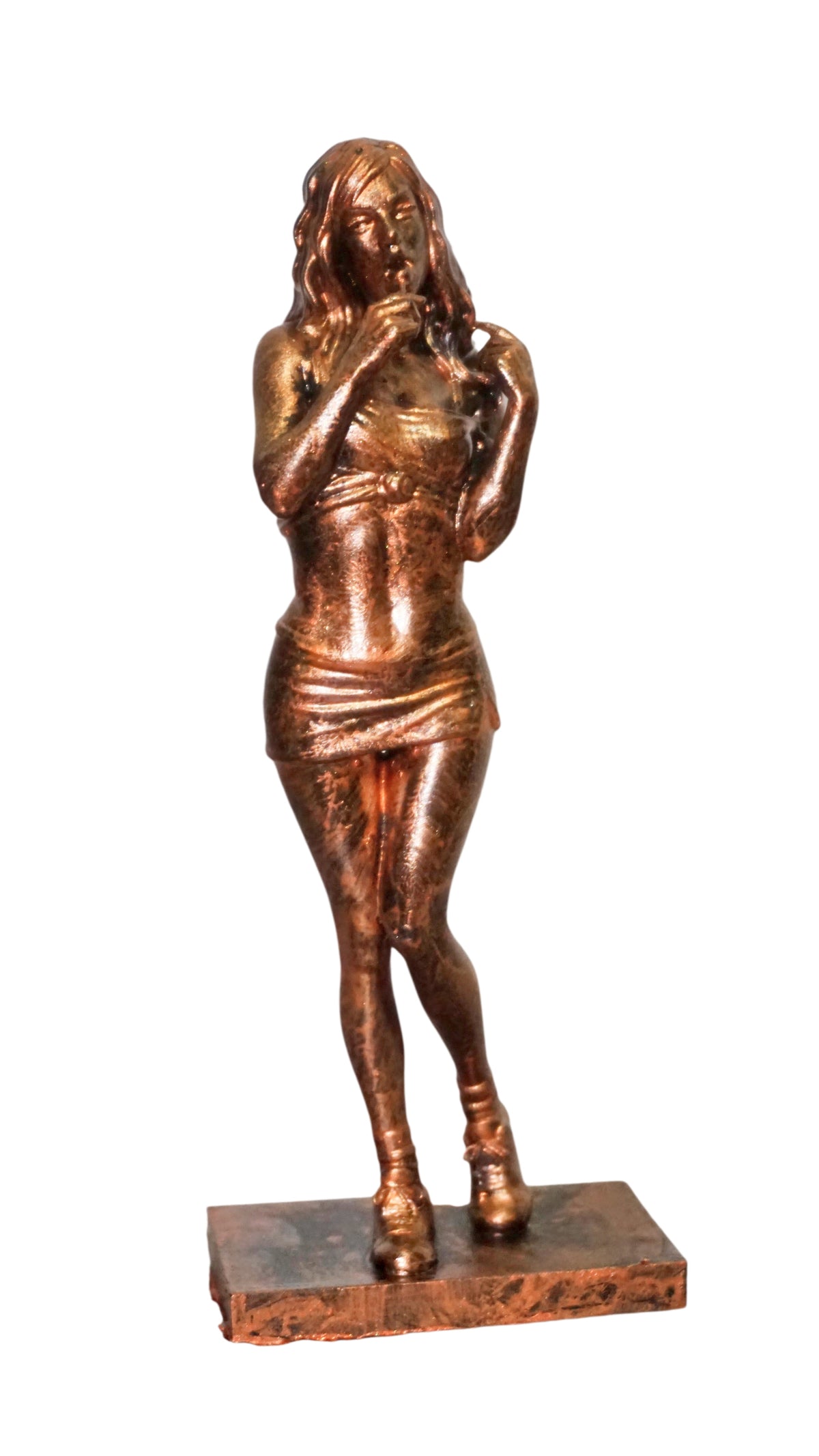 Female Gamer Figurine, Urban Cover Girl Statue, Multiple Sizes & Colors