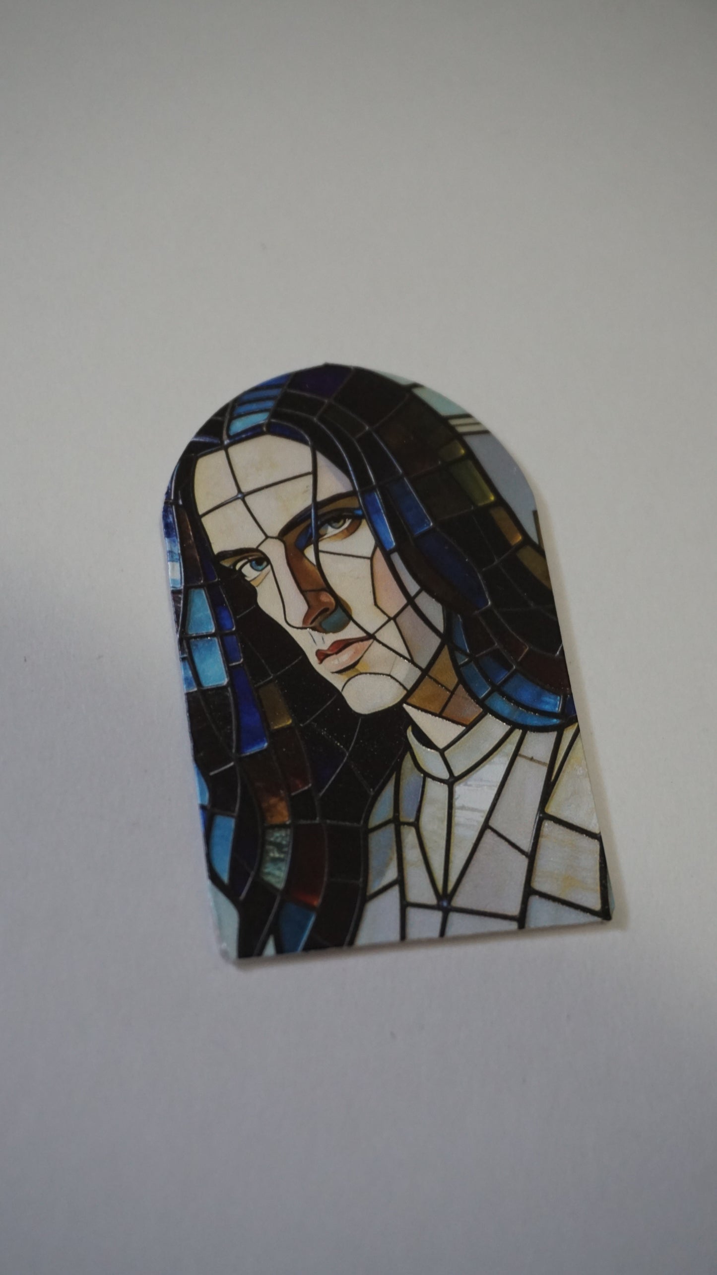 Peter Steele Stained Glass Acrylic Art | Gothic Metal Window Panel | Type O Negative Inspired Decor | Dark Music Wall Art | Goth Gift