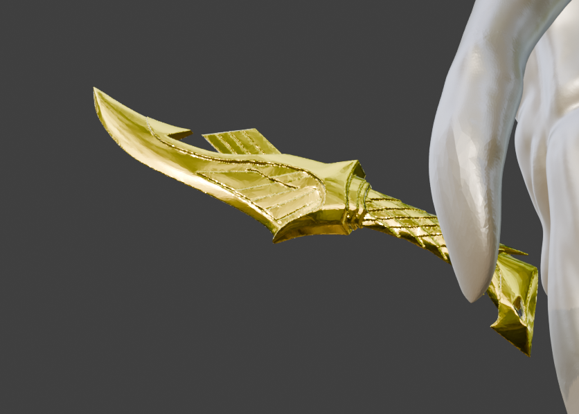 Elven Dagger Miniature, ABS Resin, 1:2 to 1:16 Scale Options