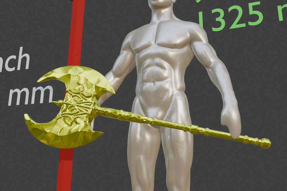 **Stalhrim Great Axe Miniature, ABS Resin, 1:2 to 1:16 Scales**