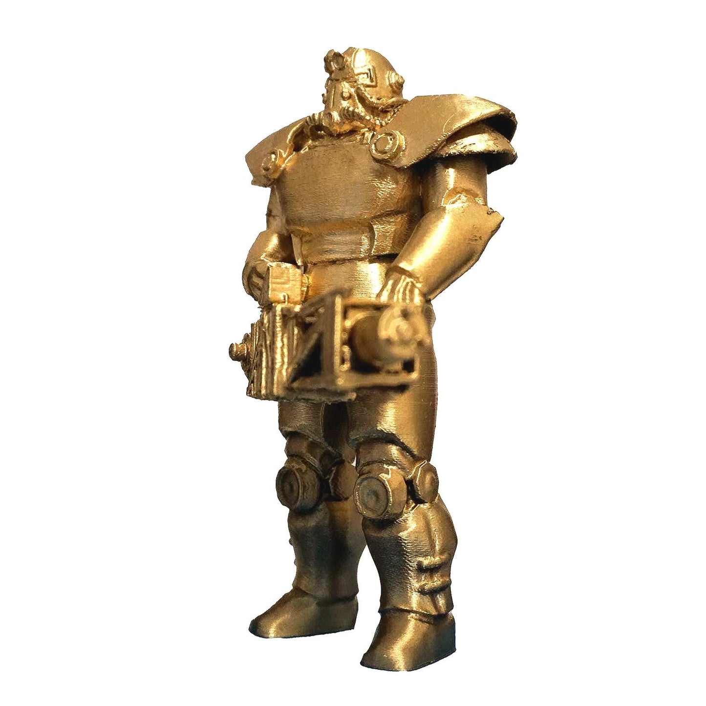 Metallic Monk Handmade Armored Knight Figurine – Inspired by Post-Apocalyptic Worlds