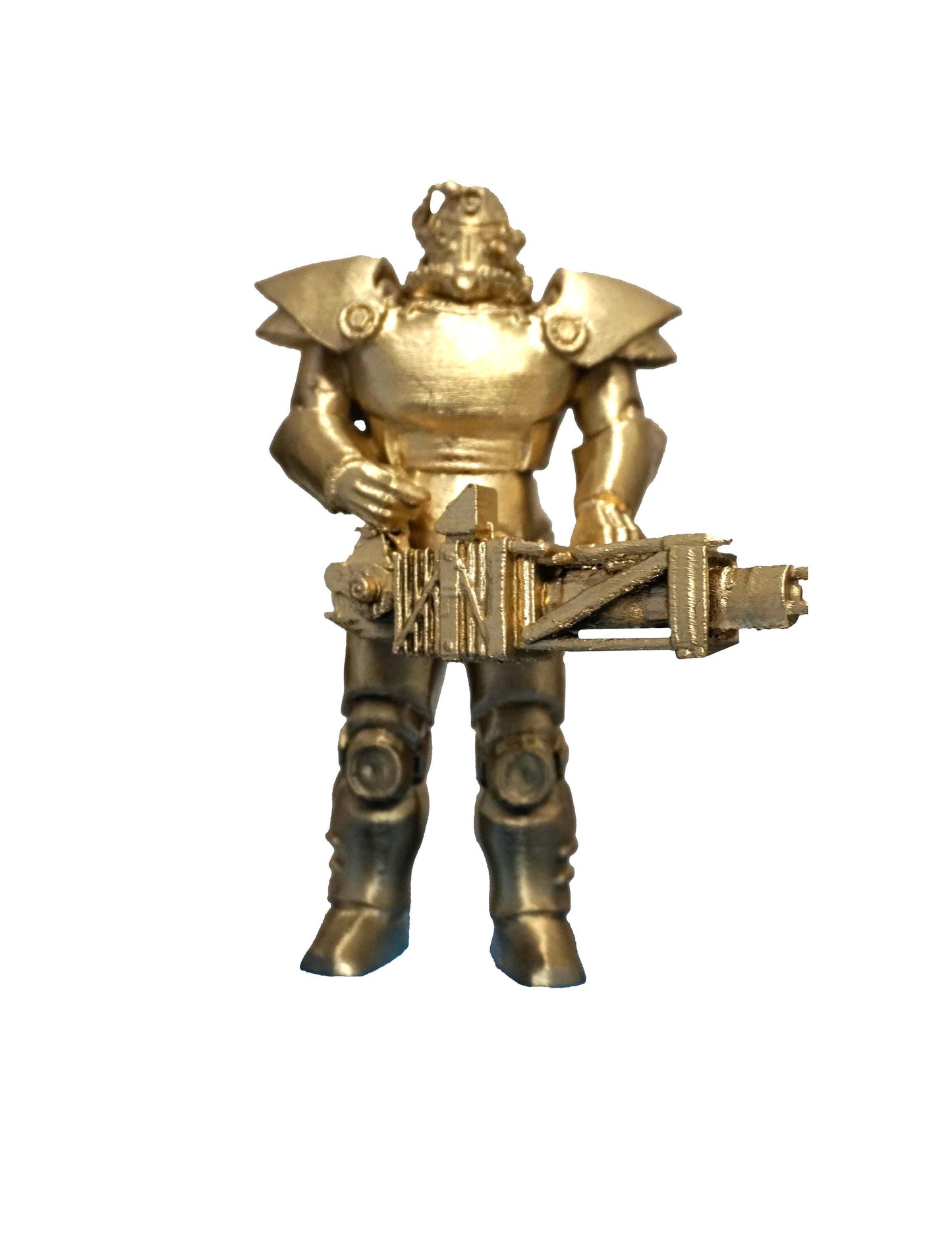 Metallic Monk Handmade Armored Knight Figurine – Inspired by Post-Apocalyptic Worlds