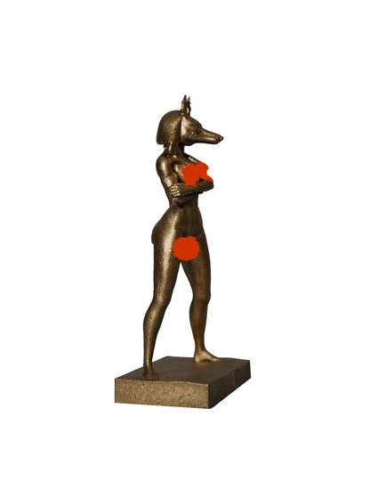 Egyptian Anubis-Inspired Goddess Figurine