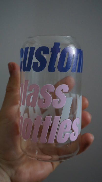 Personalized Glass Jars and Bottles Custom Text and Picture