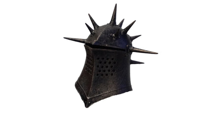 Miniature Knight Helmet Replica, Elite Spiked Design, 1:2 to 1:16 Scales
