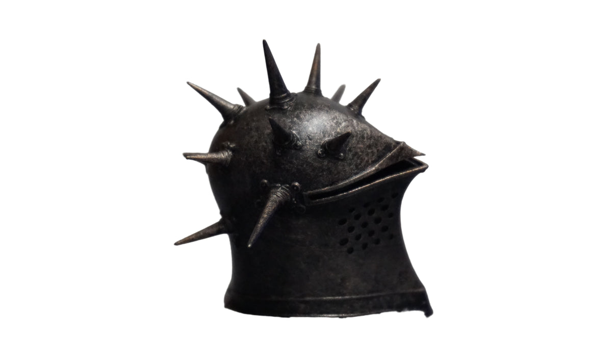 Miniature Knight Helmet Replica, Elite Spiked Design, 1:2 to 1:16 Scales