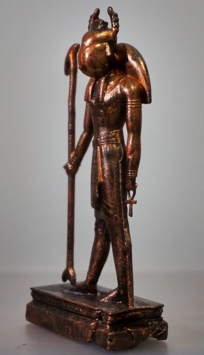 Khepri Statue, Egyptian Scarab God Sculpture, Handmade Resin Decor