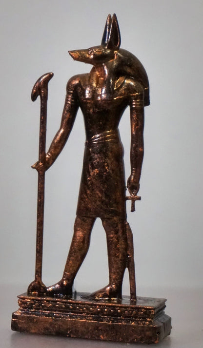 Anubis Statue: Egyptian God of the Dead Sculpture, Jackal Deity Figurine