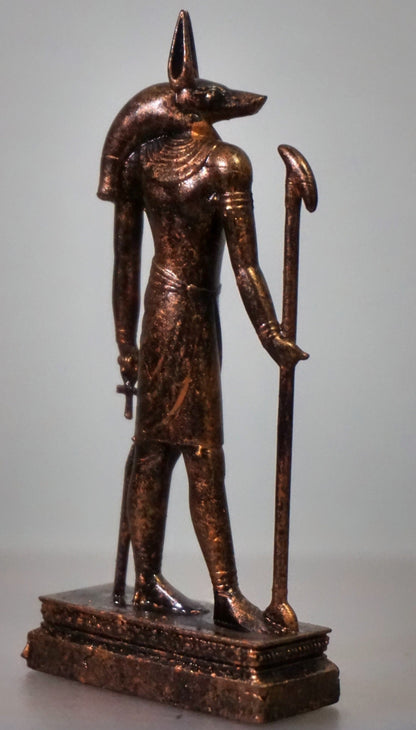 Anubis Statue: Egyptian God of the Dead Sculpture, Jackal Deity Figurine