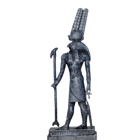 Montu Statue | Egyptian God of War Sculpture | Falcon Headed Warrior Deity | Ancient Egypt Mythology Figurine | Egyptian God Decor