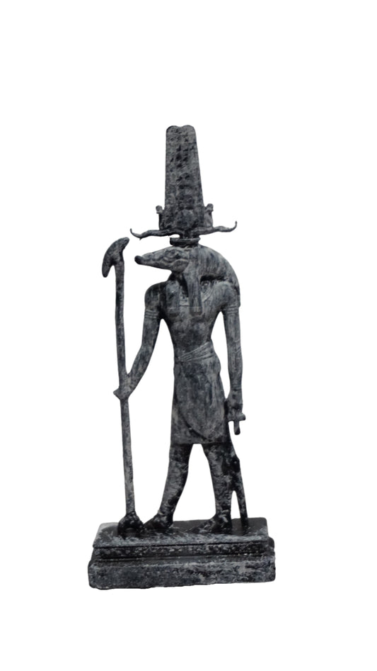 Sobek Statue | Egyptian Crocodile God Sculpture | God of the Nile & Strength | Ancient Egypt Deity Figurine | Egyptian Mythology Decor