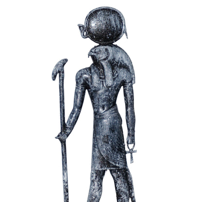 Ra-Horakhty Statue | Egyptian Falcon-Headed Sun God Sculpture | Ancient Egypt Solar Deity Figurine | Egyptian Mythology Decor