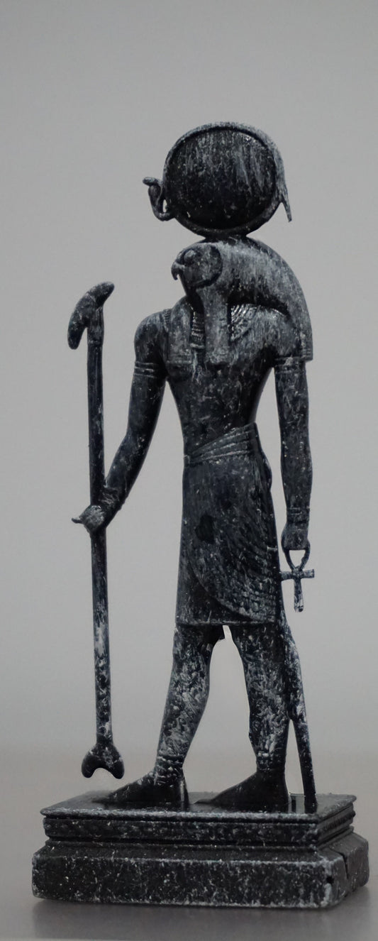 Ra-Horakhty Statue | Egyptian Falcon-Headed Sun God Sculpture | Ancient Egypt Solar Deity Figurine | Egyptian Mythology Decor
