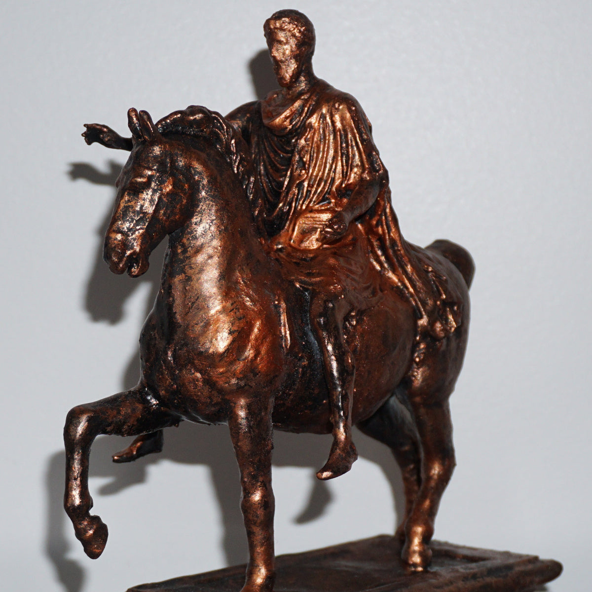 Marcus Aurelius Equestrian Statue | Antique Bronze Roman Emperor Sculpture | Ancient Rome Horseback Figurine | Classical Historical Decor