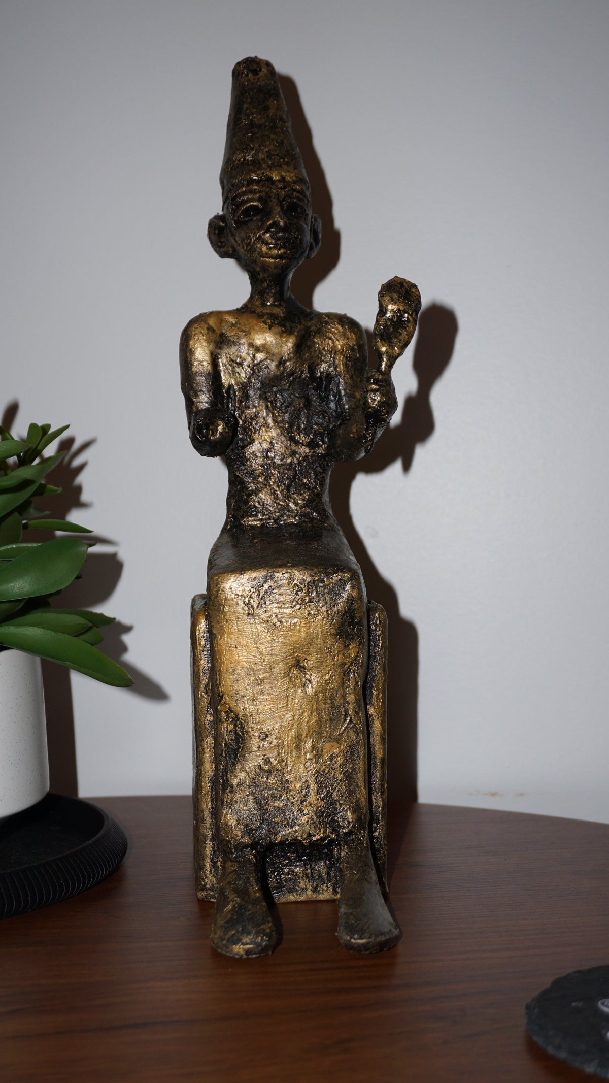 El God Statue Replica | Ancient Canaanite Deity Sculpture | Ugaritic Supreme God Figurine | Antique Bronze Near Eastern Mythology Decor