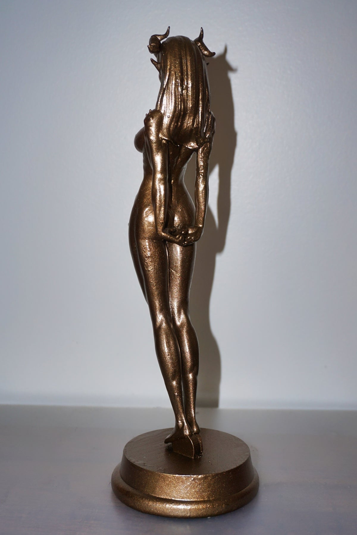 Cambion Stretching Trans Demon Statue | Transgender Female Demon Sculpture | Succubus Inspired Fantasy Art | Gothic Figurine | LGBTQ+ Decor