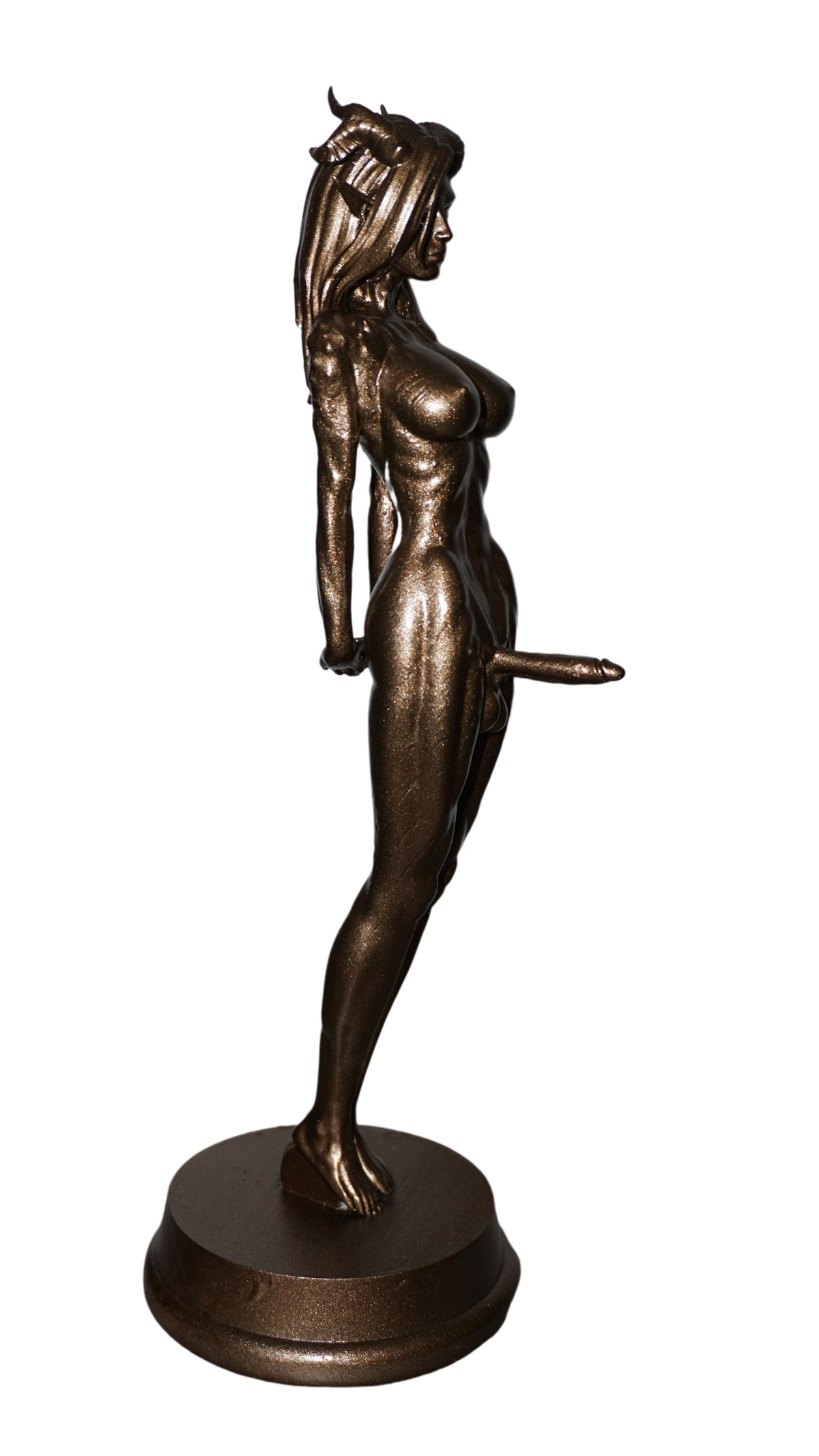 Cambion Stretching Trans Demon Statue | Transgender Female Demon Sculpture | Succubus Inspired Fantasy Art | Gothic Figurine | LGBTQ+ Decor