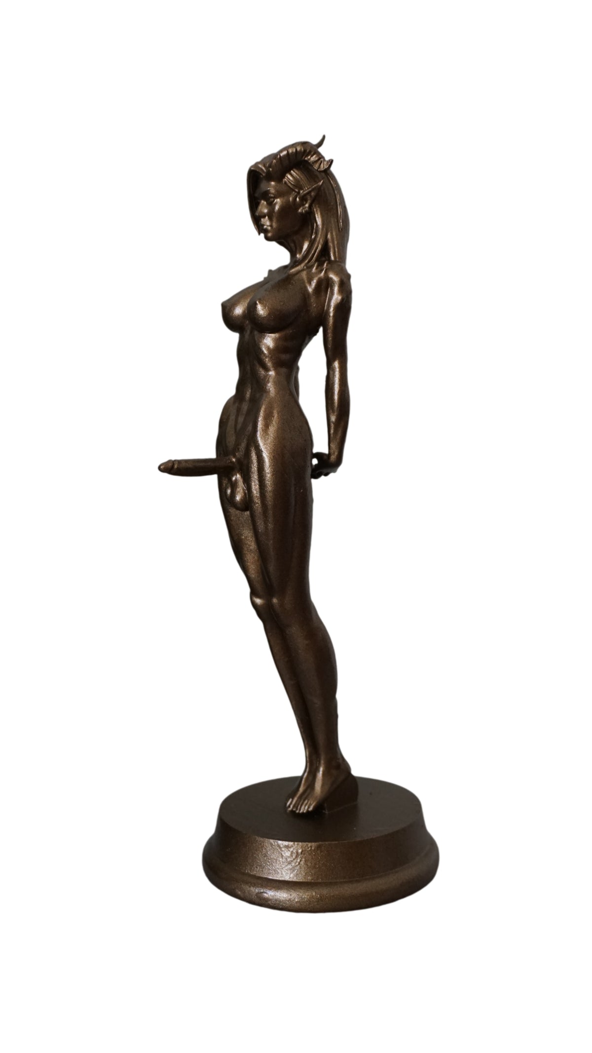 Cambion Stretching Trans Demon Statue | Transgender Female Demon Sculpture | Succubus Inspired Fantasy Art | Gothic Figurine | LGBTQ+ Decor