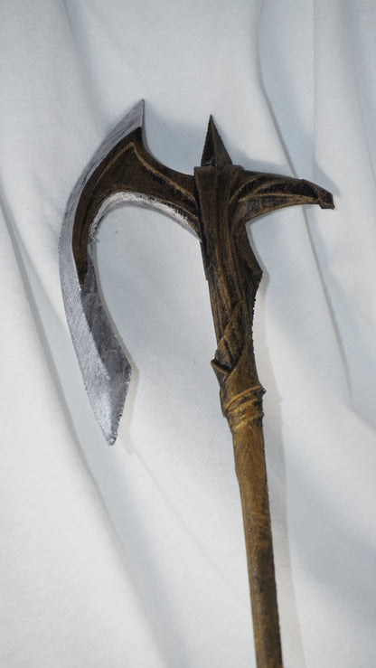 Miniature Elven Battle Axe, 1:6 Scale ABS Resin Miniaturized Display Piece