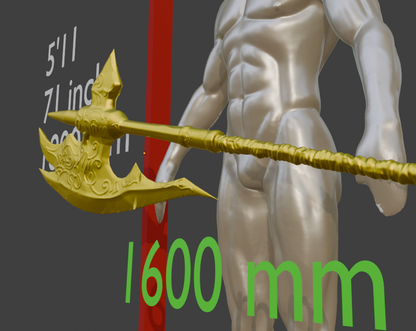 Ebony Great Axe Replica