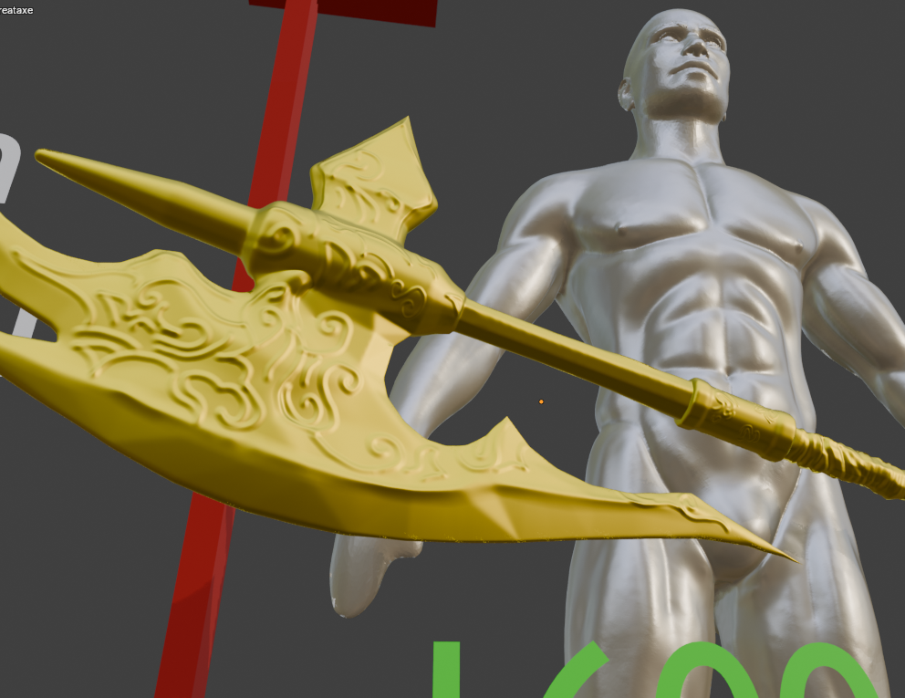 Ebony Great Axe Replica