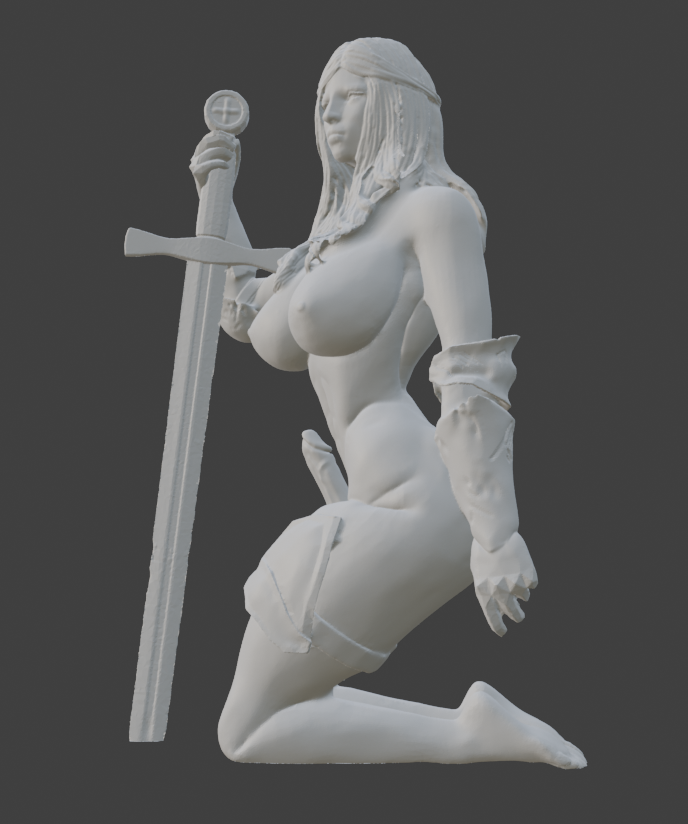 Transgender Knight Sensual Statue