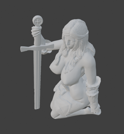Transgender Knight Sensual Statue