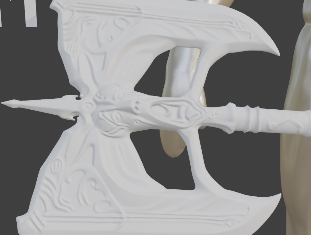 Wuuthrad Replica Axe, Mini Miniature Format, 1:2 to 1:16 Scale