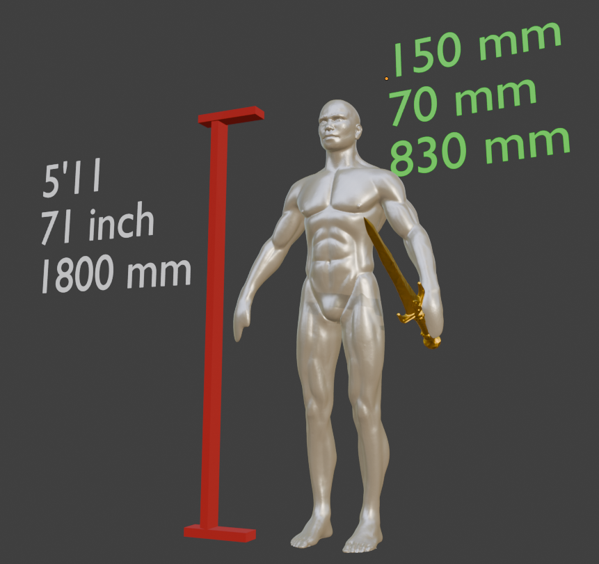 Stalhrim Shortsword Replica, Mini Miniature Format