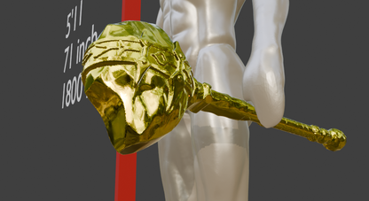 Stalhrim Mace Non functional Durable Plastic Replica Cosplay Piece
