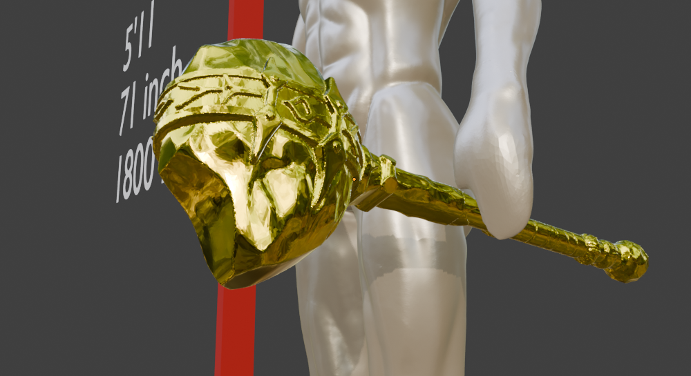 Stalhrim Mace Replica, Mini Miniature Format, ABS Resin