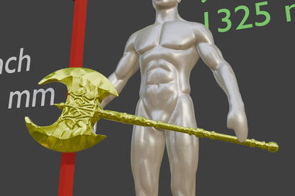 **Stalhrim Great Axe Miniature, ABS Resin, 1:2 to 1:16 Scales**
