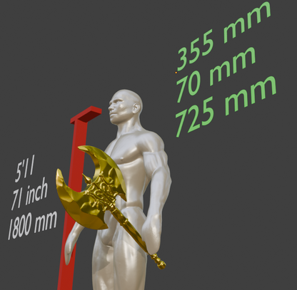 Stalhrim Axe Non functional Durable Plastic Replica Cosplay Piece