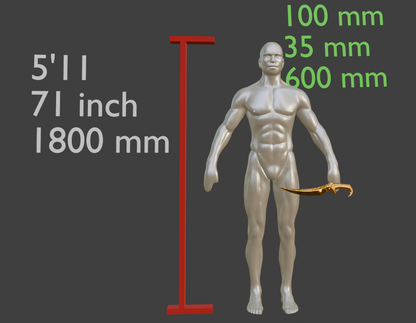 Blade of Woe Replica, Mini Miniature Format, ABS Resin