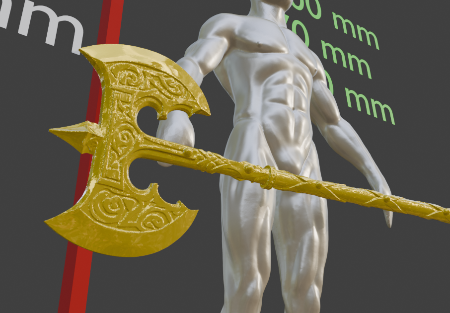 Steel Great Axe Non functional Durable Plastic Replica Cosplay Piece