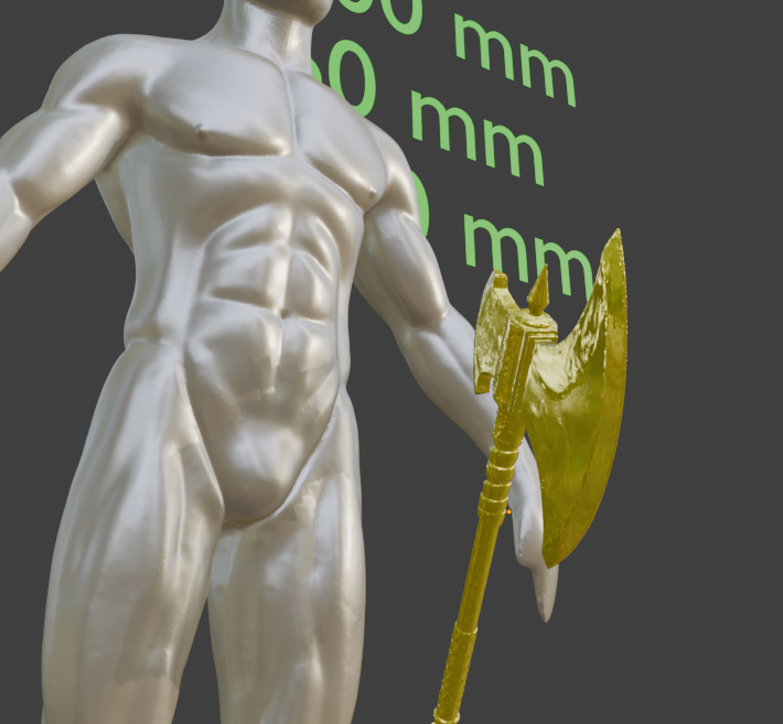 Fantasy Gaming Prop Battle Axe Miniature, ABS Resin, 1:2 to 1:16 Scale
