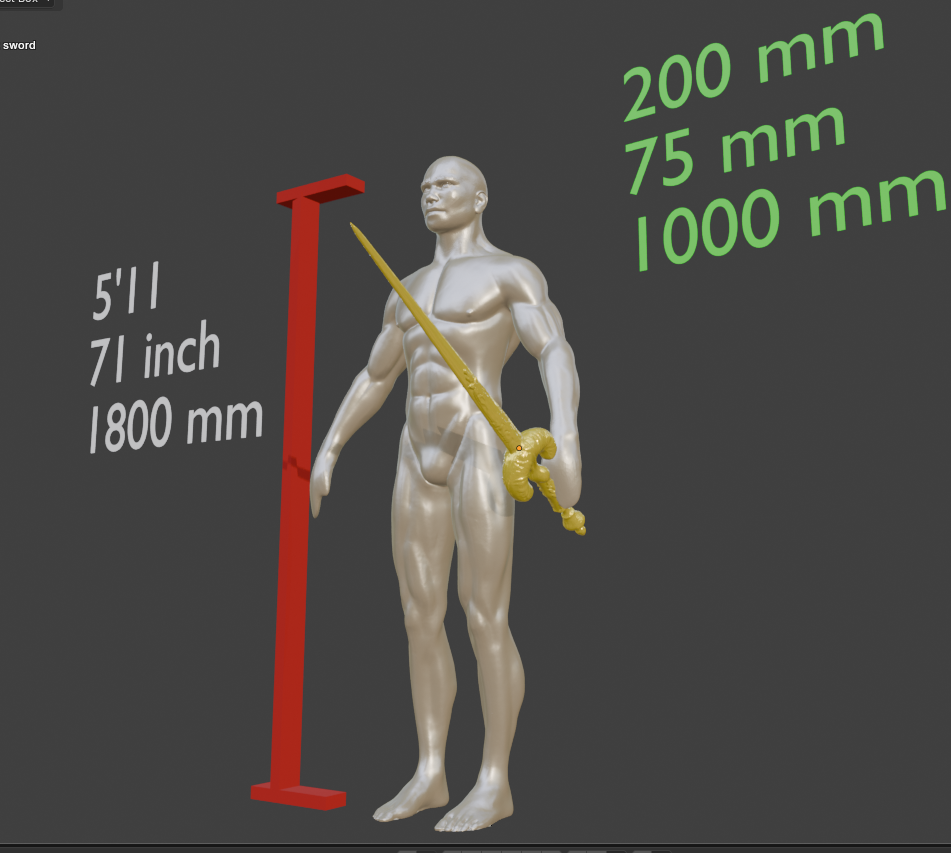 Ornamental Straight Sword Non functional Durable Plastic Replica Cosplay Piece