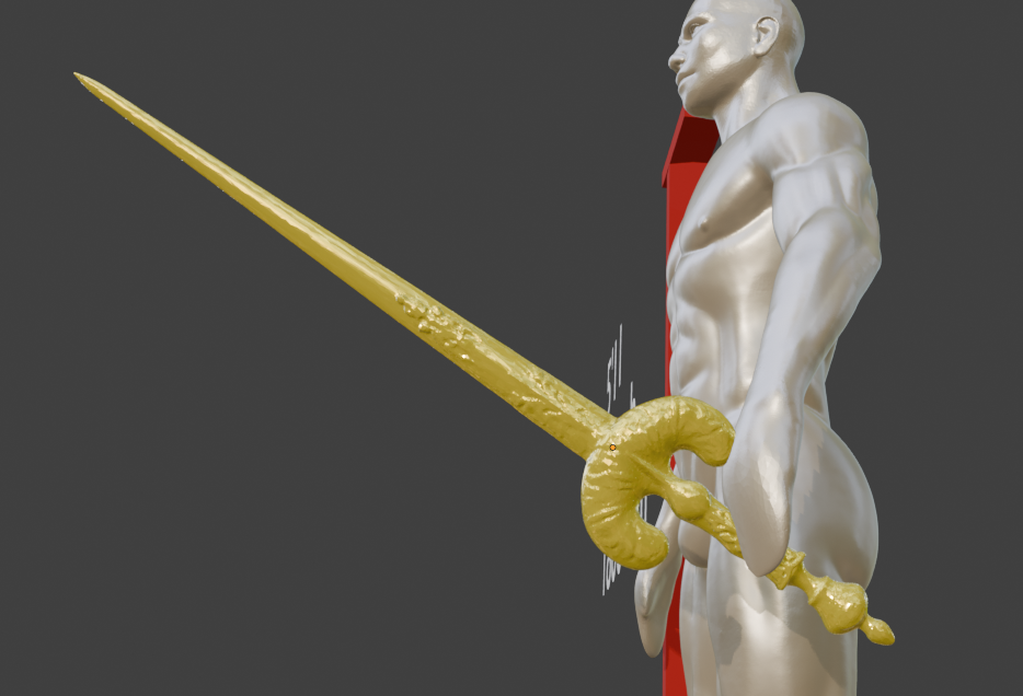 Miniature Ornamental Sword, Straight Mini Format