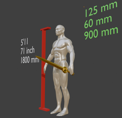 Mini Nightingale Sword, Miniature Abs Resin Display Prop