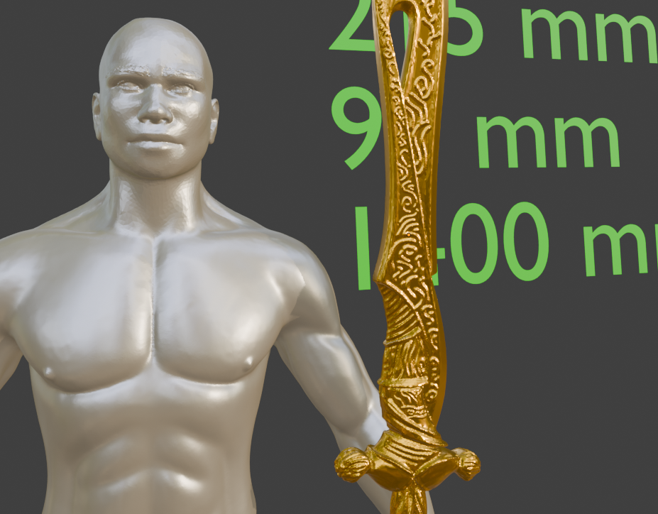 Inseparable Sword Miniature, Mini Format, ABS Resin, Tabletop Display
