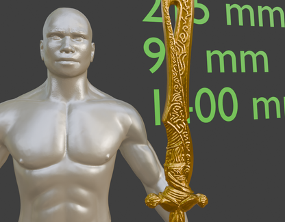 Inseparable Sword Miniature, Mini Format, ABS Resin, Tabletop Display
