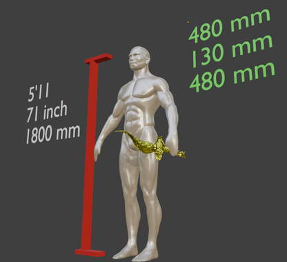 Miniature Scorpion Dagger, 1:16 Scale Miniature Format