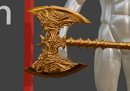 Rueful Axe Non functional Durable Plastic Replica Cosplay Piece