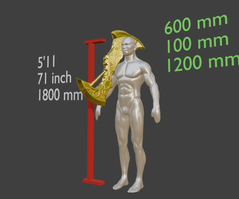 Beastman Cleaver Miniature, Mini Format, ABS Resin, Tabletop Display