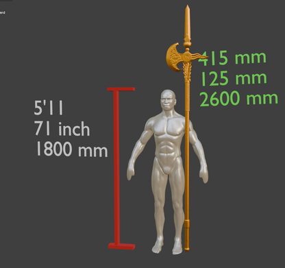 Miniature Halberd Replica, Banished Knight Miniature Format