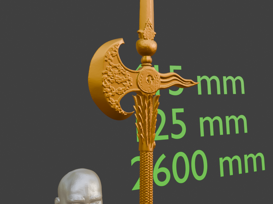 Miniature Halberd Replica, Banished Knight Miniature Format