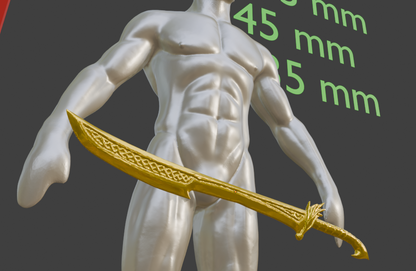 Nordic Short Sword Non functional Durable Plastic Replica Cosplay Piece