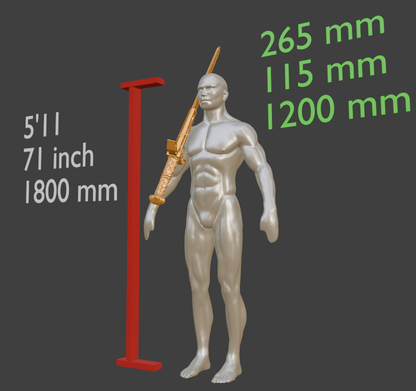 Banished Knight Greatsword Miniature, Abs-Like Resin, Multiple Sizes