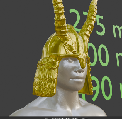 Stalhrim Light Helmet Nord Miniature, Abs Resin, 1:2 to 1:16 Scale