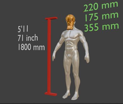 Mini African Mask, Miniature Ceremonial ABS Format